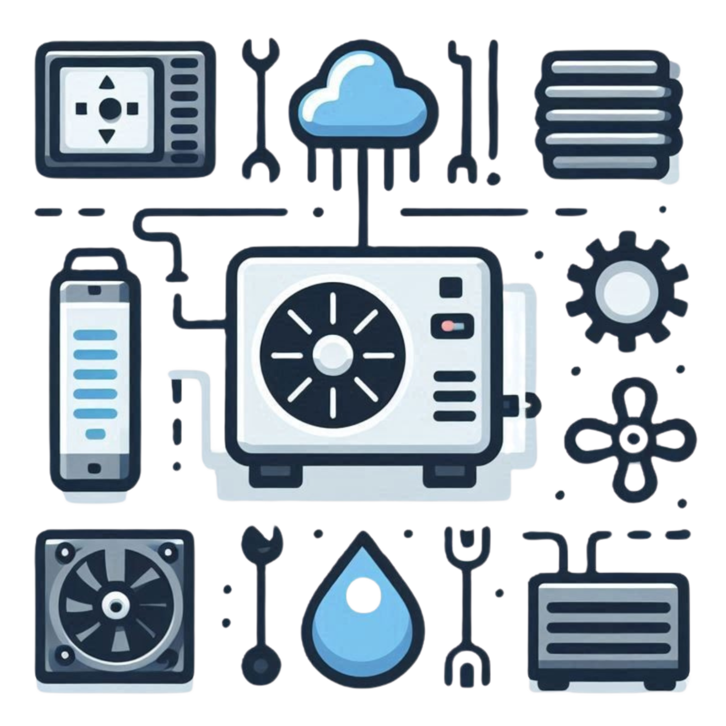 use Aura DM Water for flushing the cooling radiators and the whole system